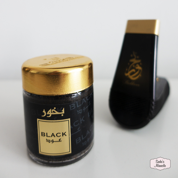 Bakhoor, incense, black Oudh with electric rechargeable bakhoor burner, incense burner