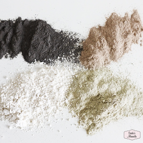 Natural clay masks for the skin and hair