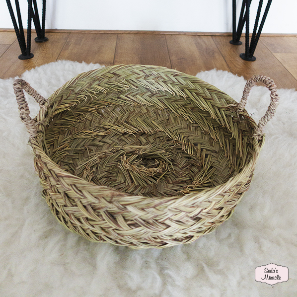 Handmade Essaouira basket / bowl of seagrass