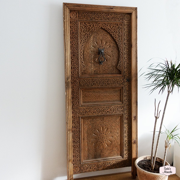 Marokkaanse houten Riad deur
