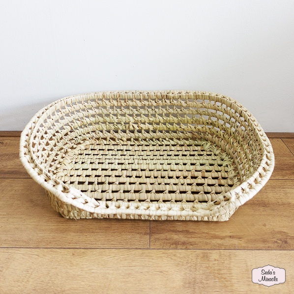 Handmade Moroccan dog/cat bed basket