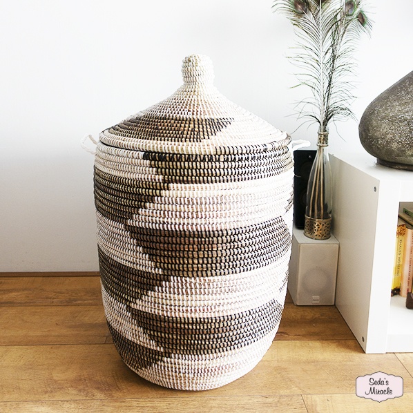 Handmade African Rayza laundry basket, large