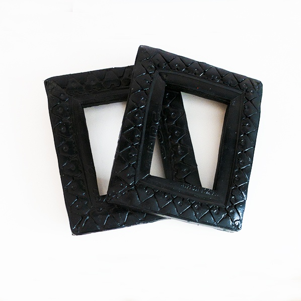 Handmade Moroccan photo frame from recycled rubber