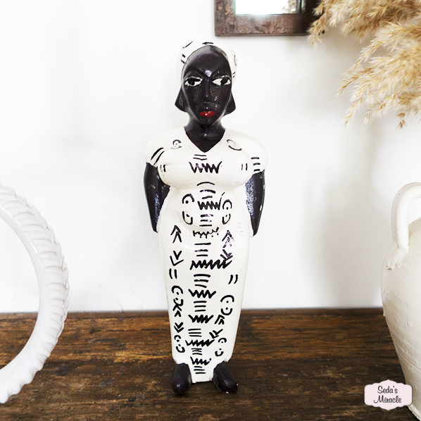 African wooden Big Mama figurine, Fair Trade