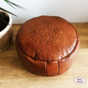 Moroccan Sulfa pouf made of leather