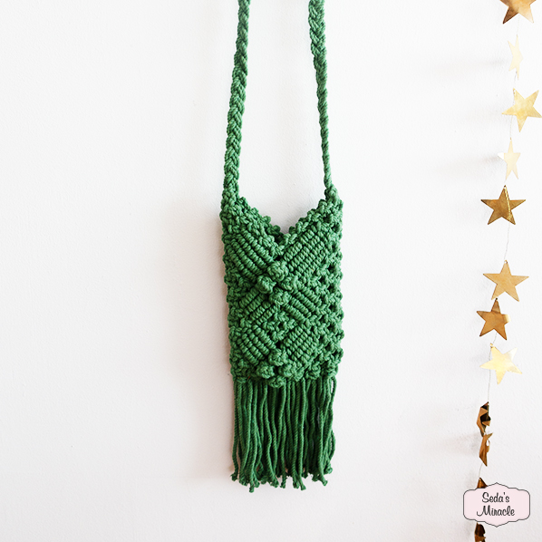 Macramé Sahar tas, groen
