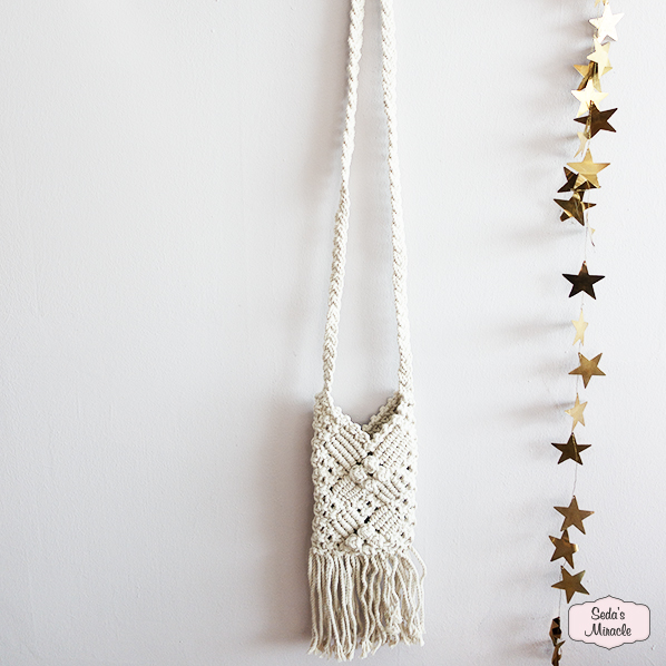 Macramé Sahar tas, wit Macramé Sahar tas, wit