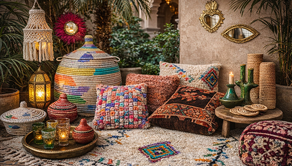 Mooie handgemaakte home specials, wereldmanden, natuurlijke authentieke verzorgingsproducten, leuke dingen voor in de keuken, hebbedingetjes en cadeaupakketjes uit India en Afrika met een Marokkaans tintje!